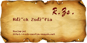 Röck Zsófia névjegykártya